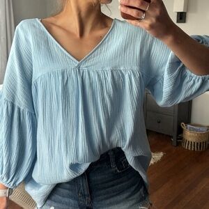 Cotton Loose Balloon Sleeves Too